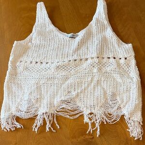 Elegant White Knit Tank Top